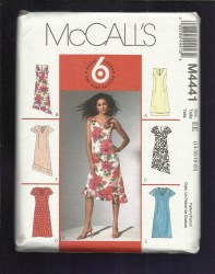 4441 6 EZ LINED V-NECK DRESS SLVS OR NOT PATTERN 6-12